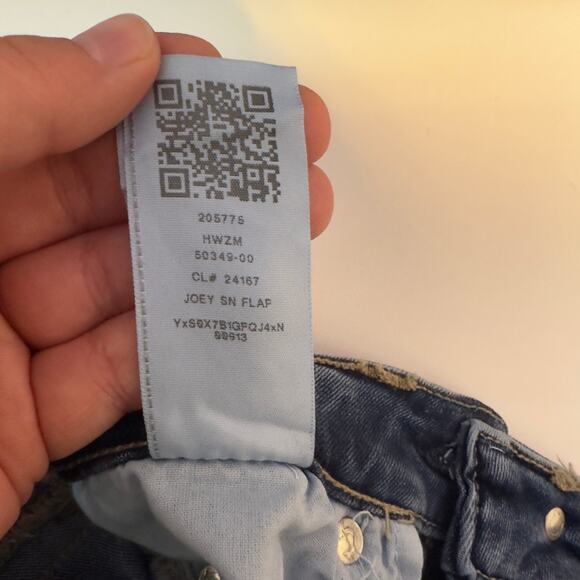 NWT True Religion Joey Flare Jeans Size 26 Medium Wash Flap Pockets Twist Hem - Picture 11 of 12